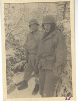 <h5>Combat</h5><p>Likely soldiers on Saar River observation duty. Photo provided by the family of Elmore Willets. </p>