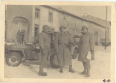 <h5>Combat</h5><p>Officers on a street in France. Photo provided by the family of Elmore Willets. </p>