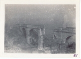 <h5>Combat</h5><p>View into Germany with rail bridge destroyed by Germans. Photo provided by the family of Elmore Willets.</p>