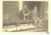 <h5>Combat</h5><p>Soldiers on boxcar, identities unknown. Photo provided by the family of Elmore Willets.</p>