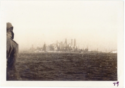 <h5>Manhattan</h5><p>Manhattan from shipboard, Christmas 1945. Photo provided by the Willets family.</p>