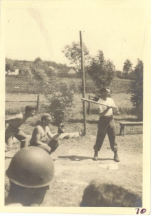 <h5>Occupation</h5><p>Baseball game. Army of Occupation (Bavaria, Germany).  Photo provided by the Willets family. </p>