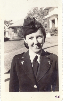 <h5>Training</h5><p>Army Nurse Lieutenant Mary Taylor. Future wife of Captain Willets, married at Camp Maxey, Texas during training. Photo provided by the Willets family.</p>