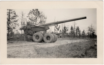 <h5>Cannon</h5><p>Appears to be a Long Tom. Photo provided by family of Ivo Schommer.</p>