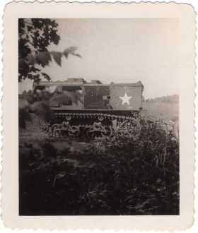 <h5>Tractor</h5><p>Tractor, possibly during training. Photo provided by family of Ivo Schommer.</p>